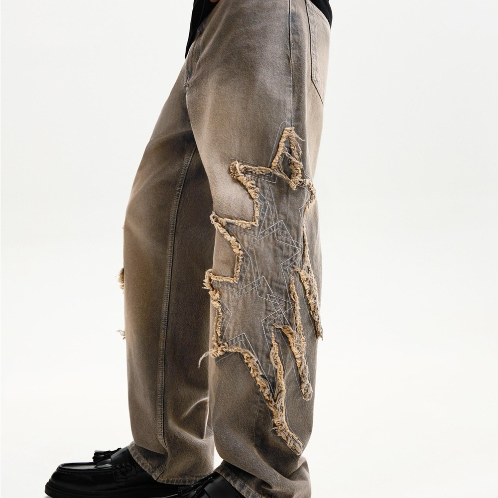 Bershka Baggy Jeans with Patches